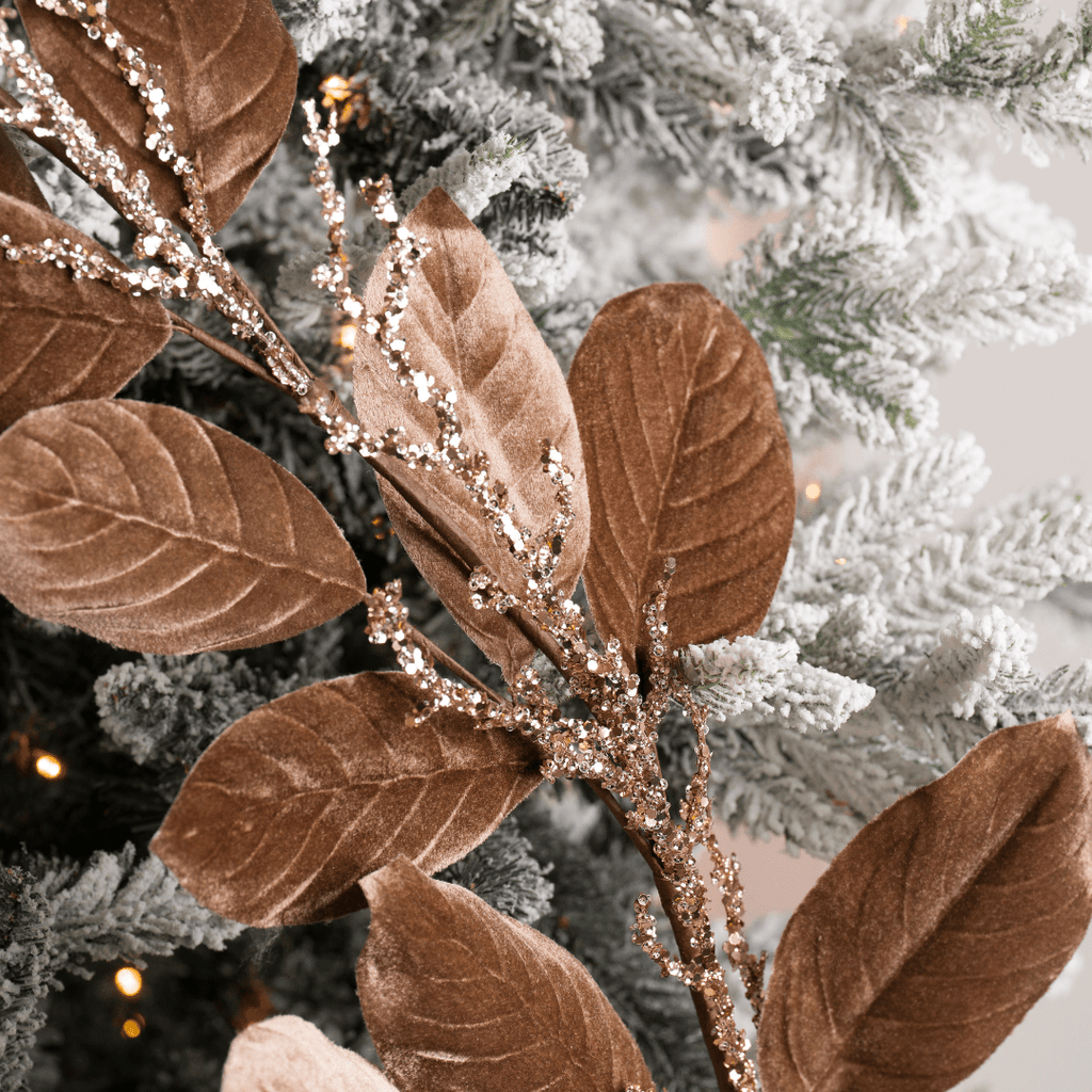 Chocolate Brown Velvet Magnolia Garland