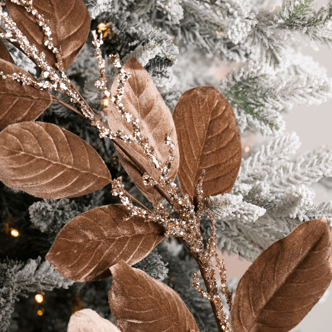 Chocolate Brown Velvet Magnolia Garland