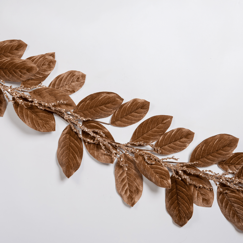 Chocolate Brown Velvet Magnolia Garland
