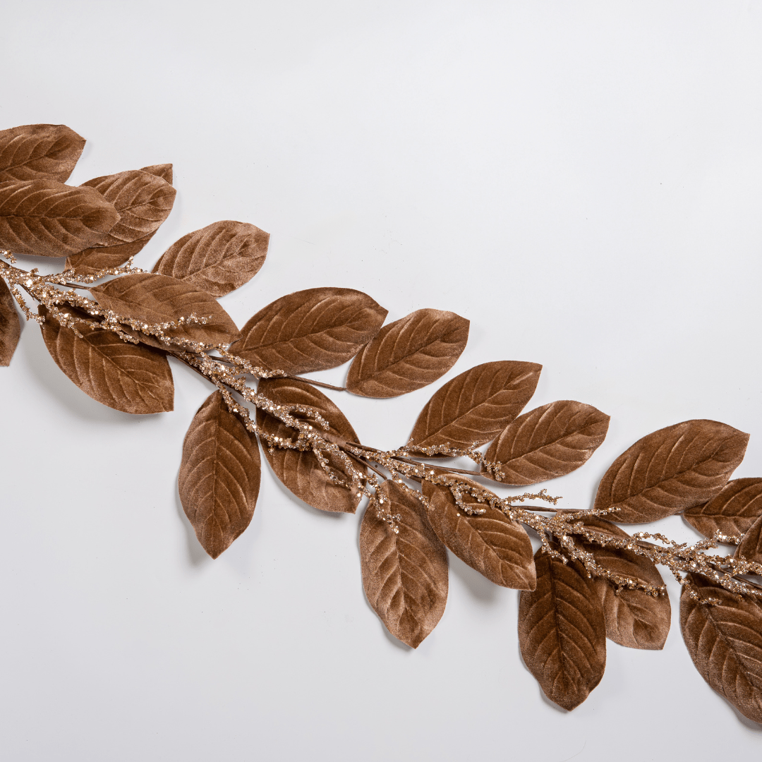 Chocolate Brown Velvet Magnolia Garland