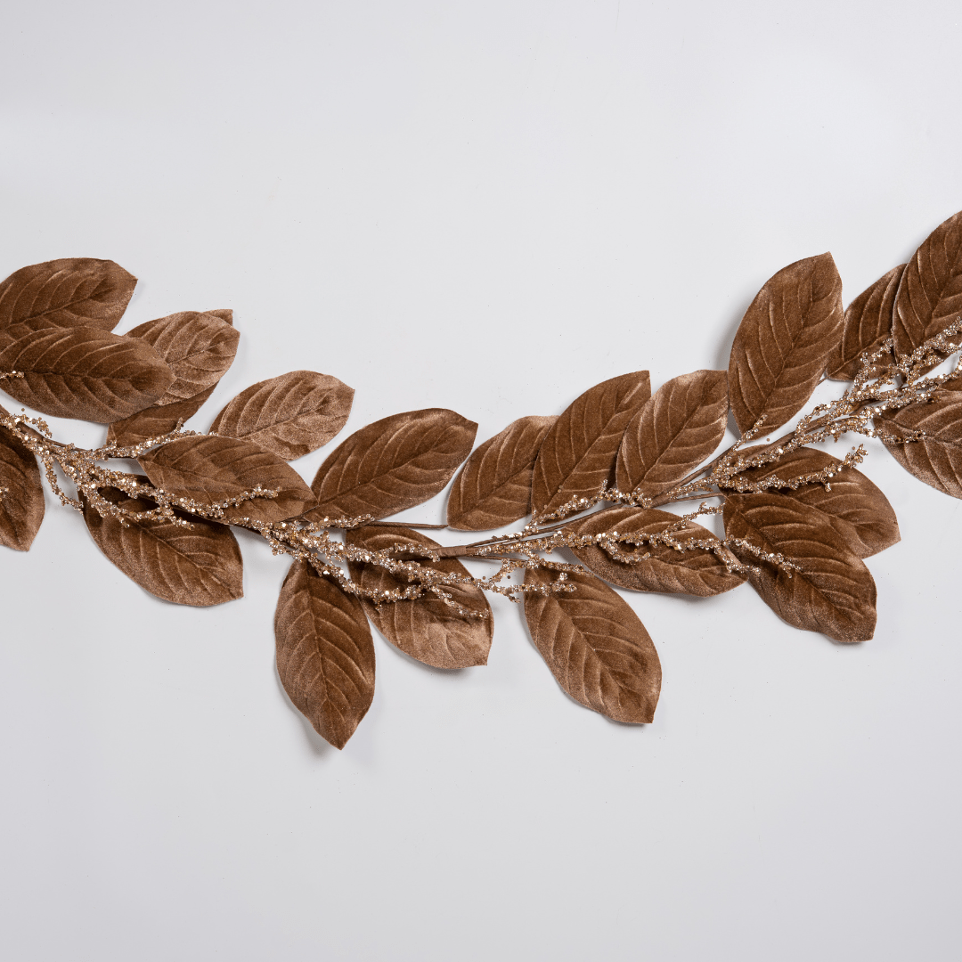 Chocolate Brown Velvet Magnolia Garland
