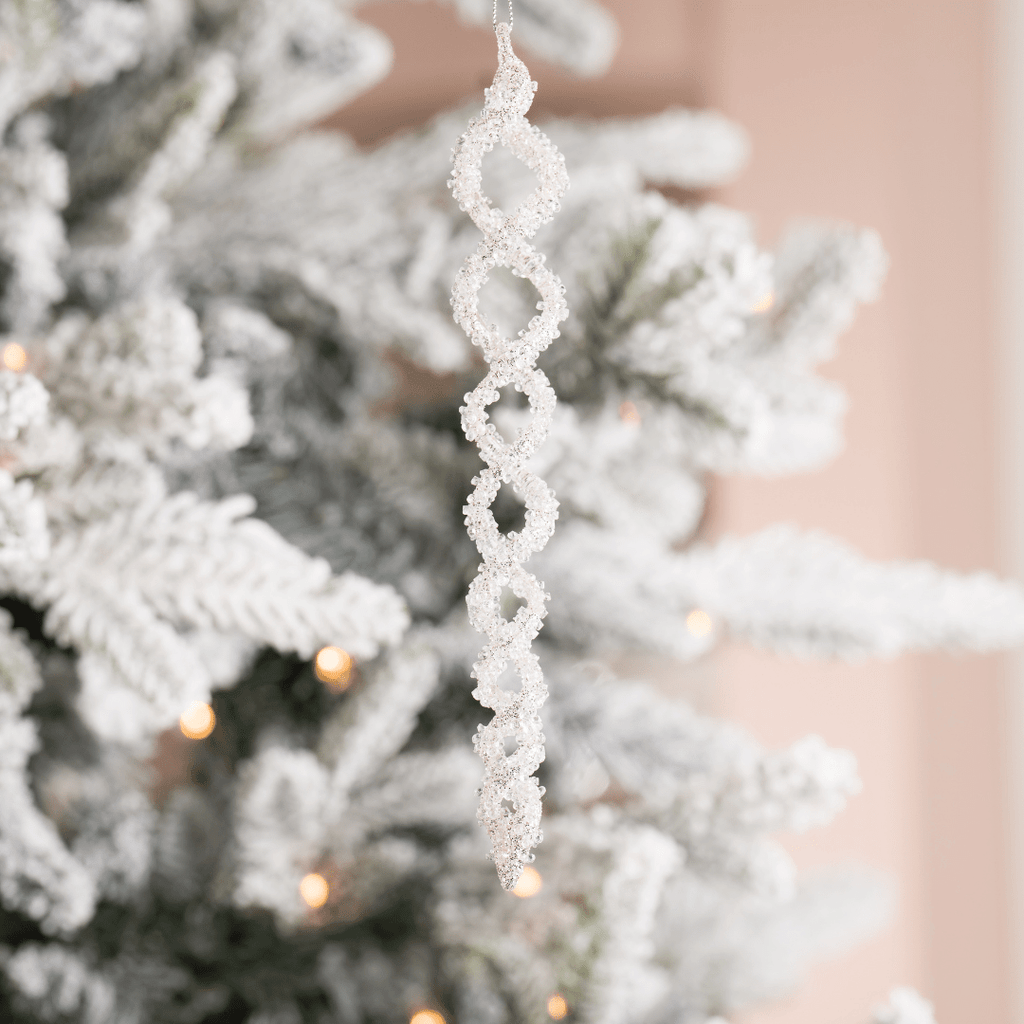 Clear Glass Hanging Ornament