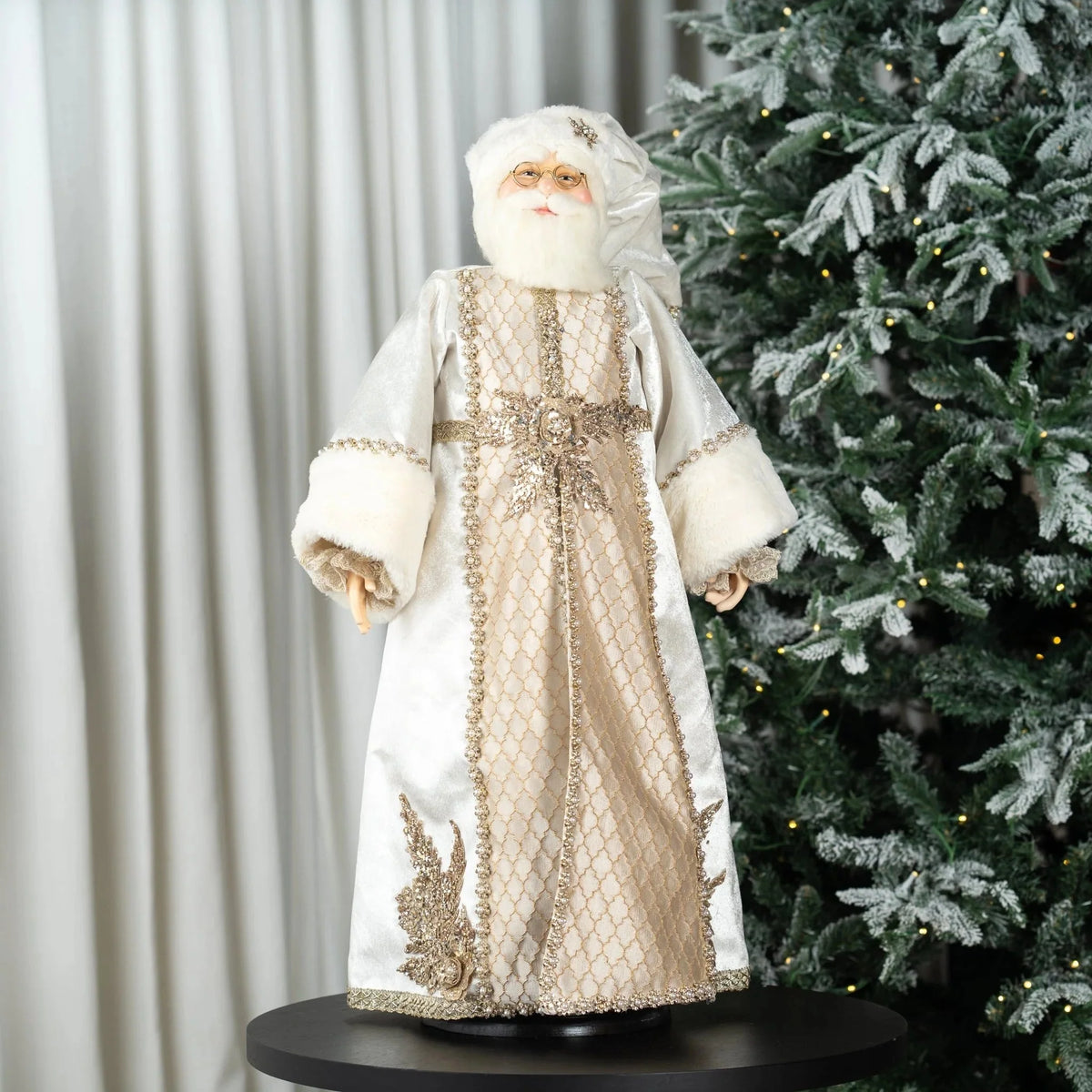 Cream standing Santa Tabletop - 31"