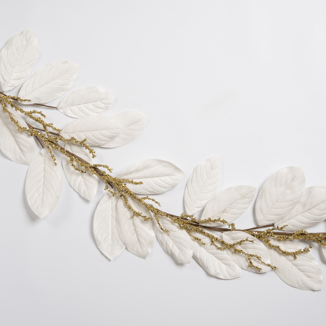 Cream Velvet Leaf Garland