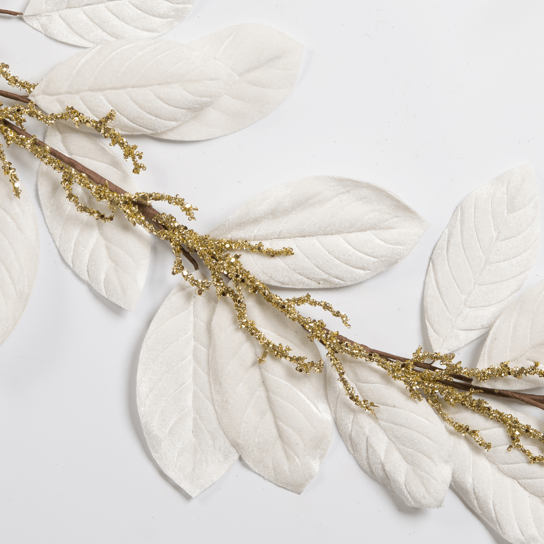 Cream Velvet Leaf Garland