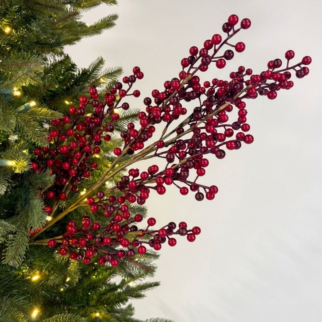 Crimson Red Berry 42" Floral Stem