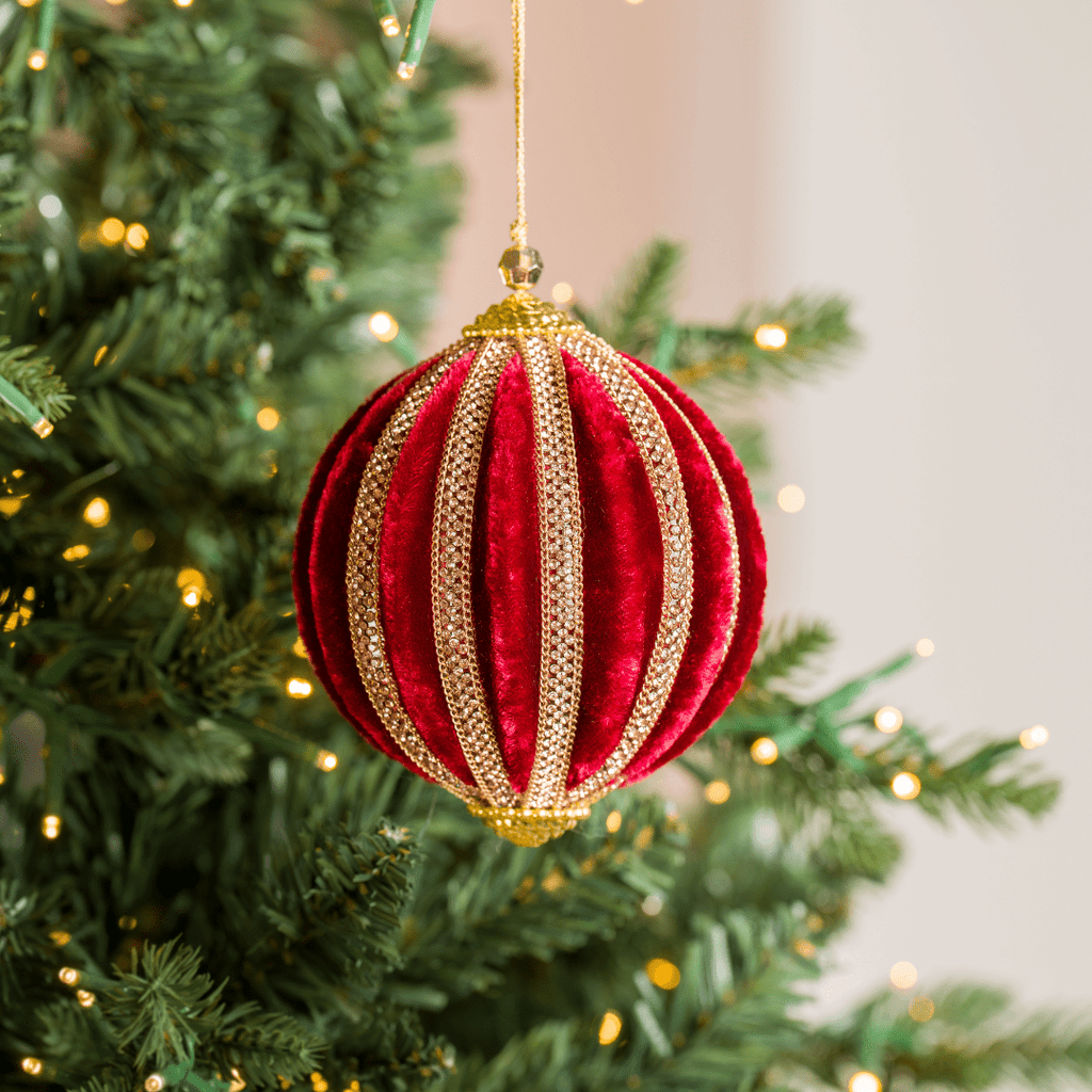 Crystal Lace Velvet Pumpkin Ornament
