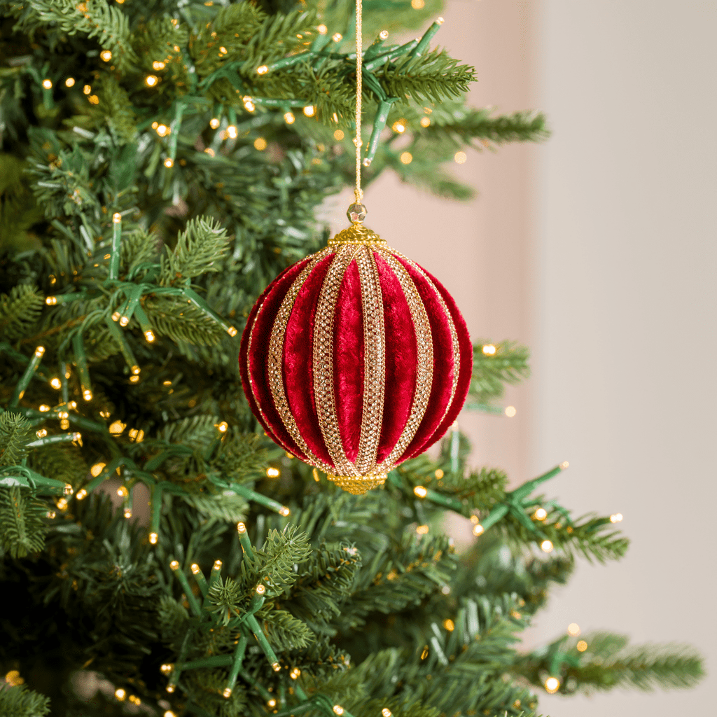 Crystal Lace Velvet Pumpkin Ornament