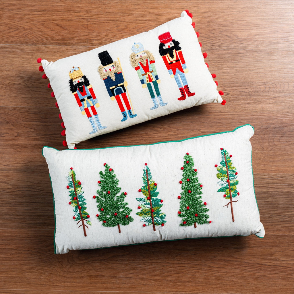 Embroidered Tree Cushion With Insert
