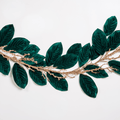Emerald green Velvet Magnolia Leaf Garland