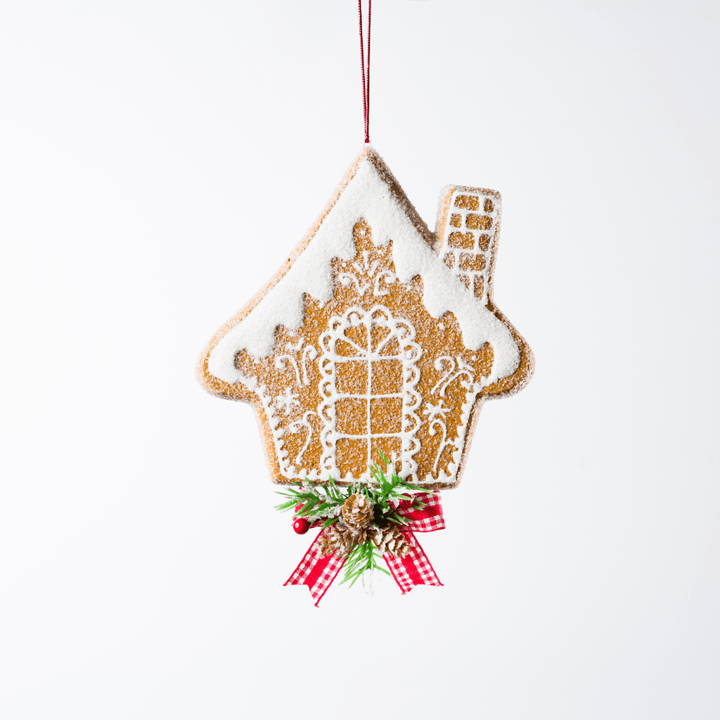 Felt Gingerbread House Ornament 9"