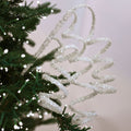 Festive White Tinsel Twirl Pick