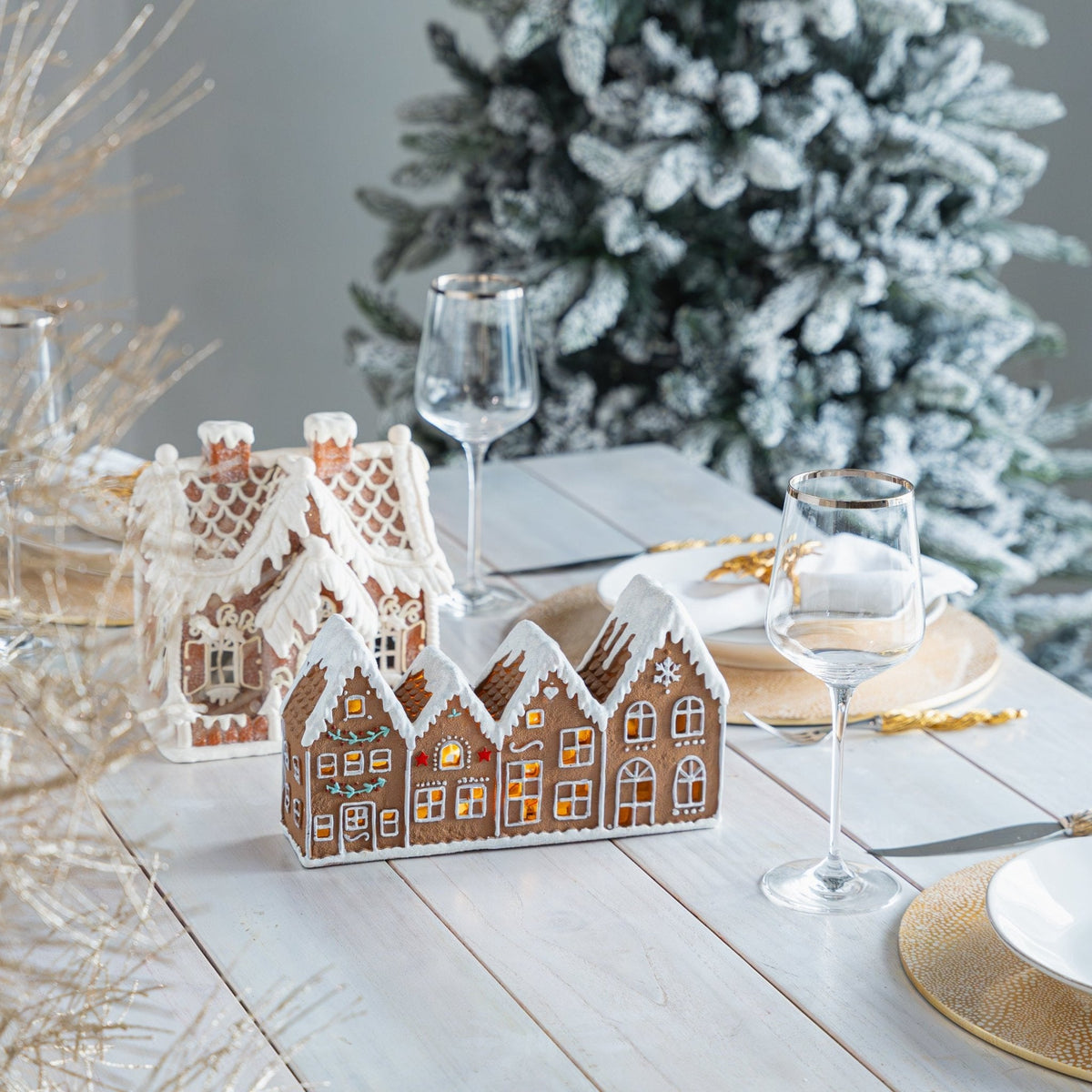 Gingerbread Village with Led Light