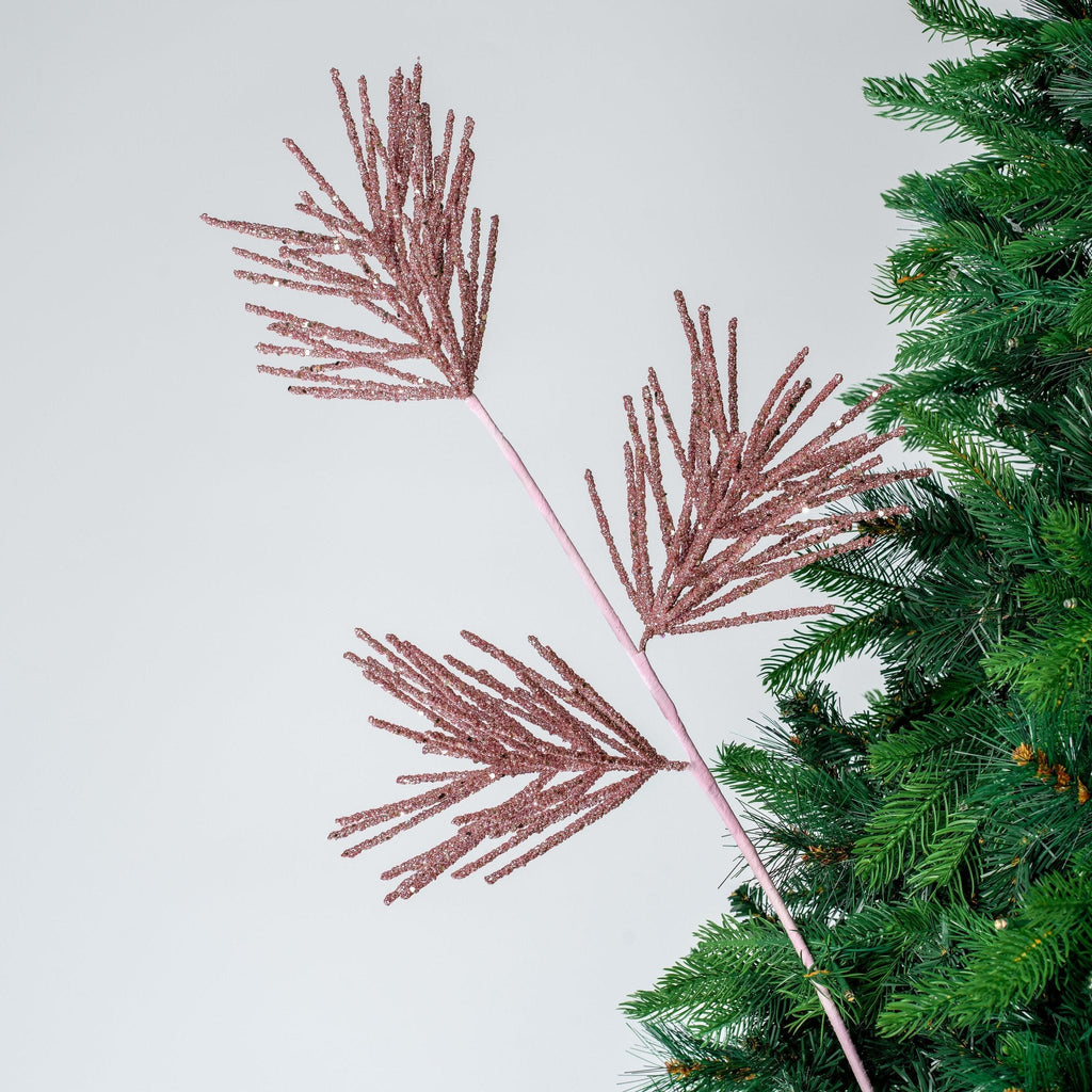 Glitter Tri-Branch Foliage Pick