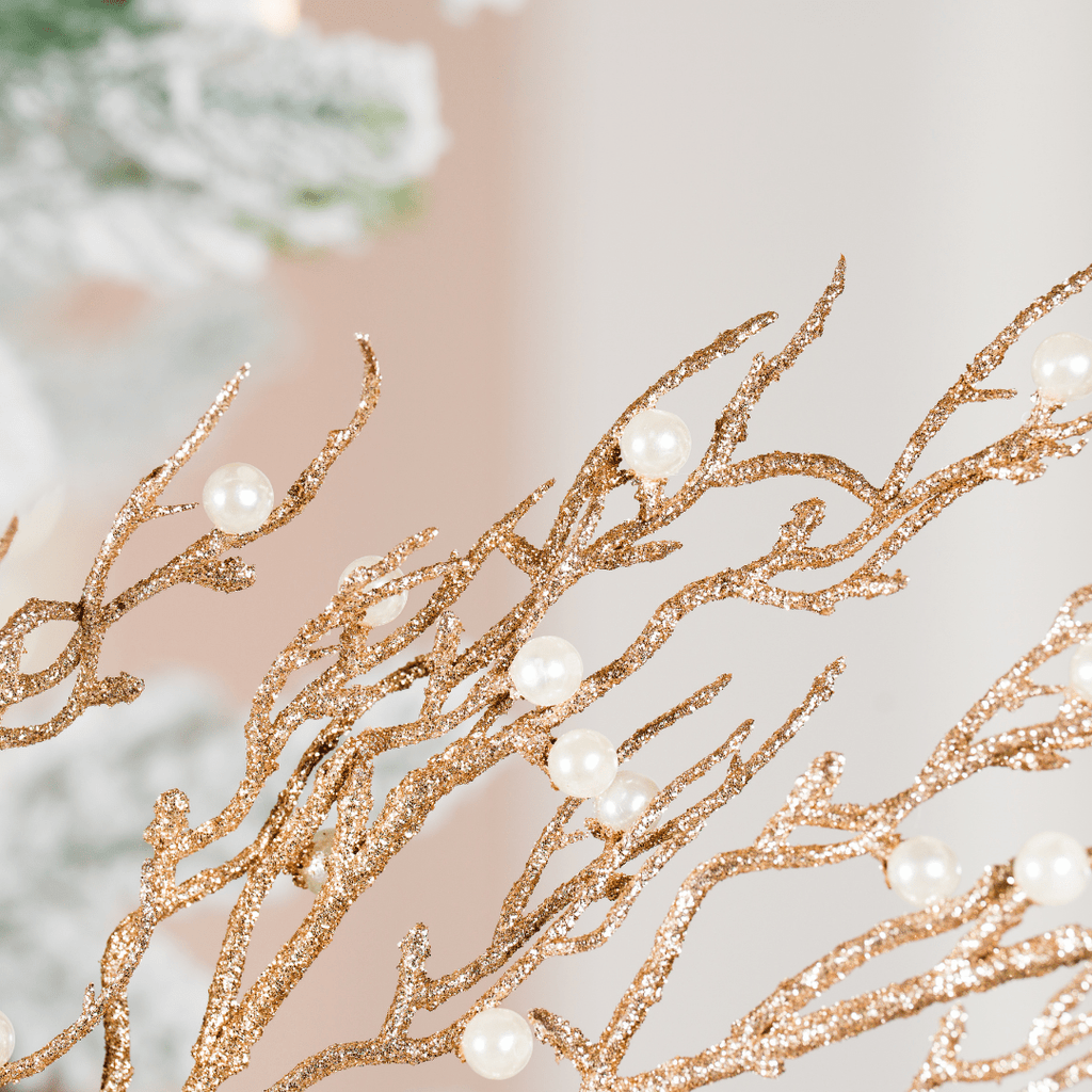 Gold Decorative Pick with Dynamic Adorned Stems