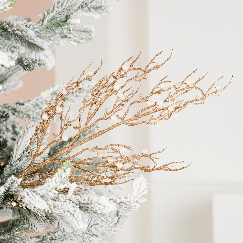 Gold Decorative Pick with Dynamic Adorned Stems