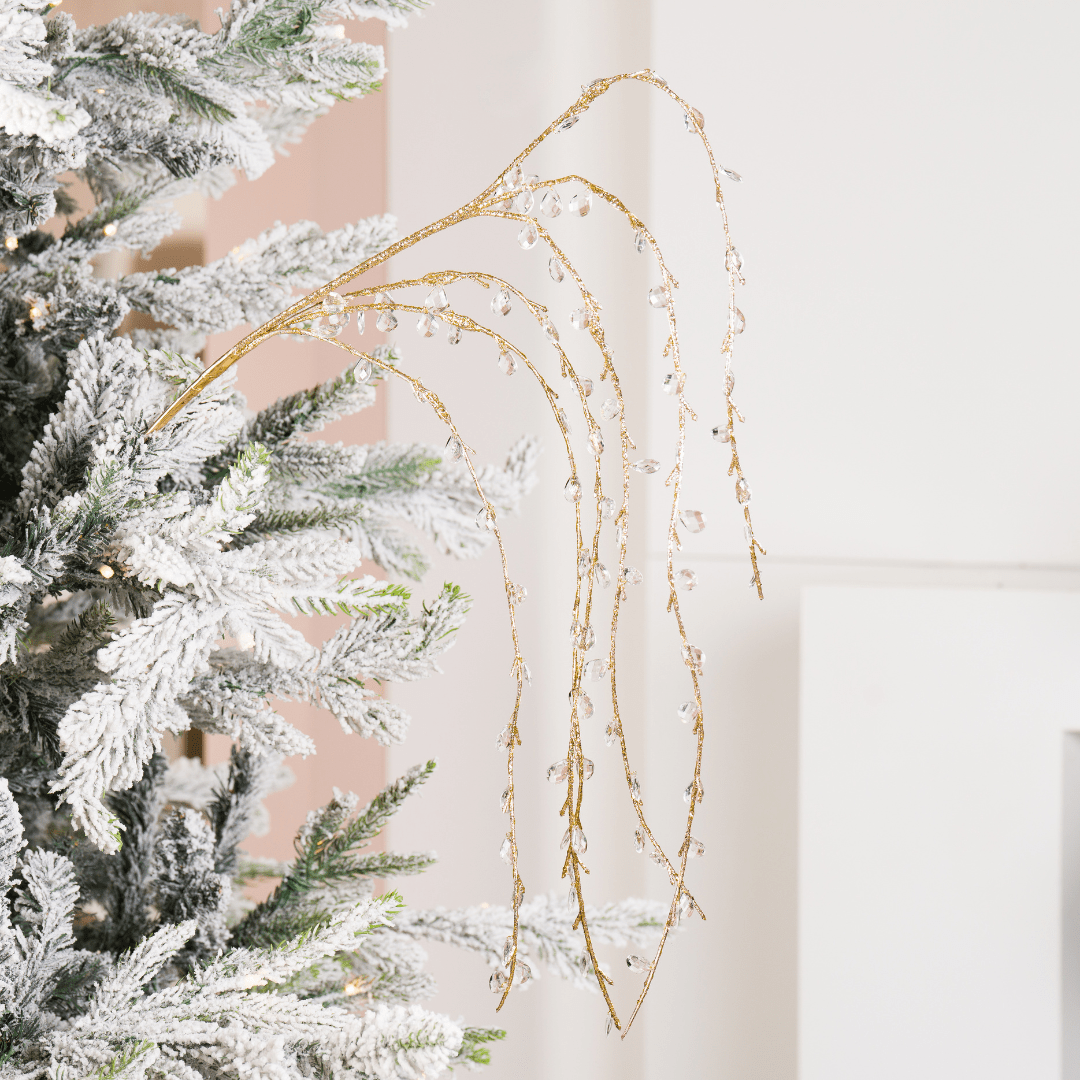 Gold Decorative Pick with Organic Stems