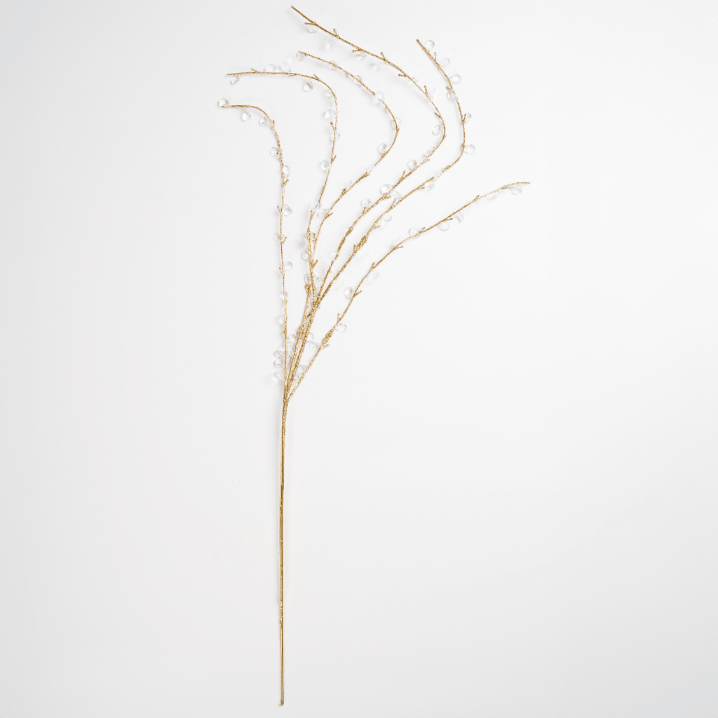 Gold Decorative Pick with Organic Stems