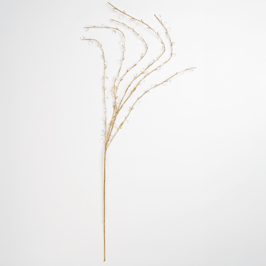 Gold Decorative Pick with Organic Stems
