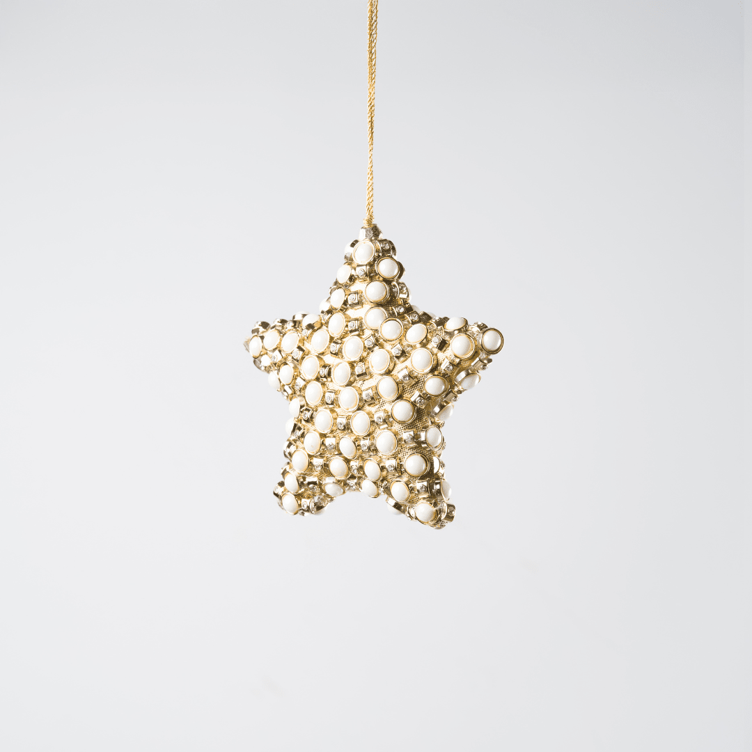 Gold Enamel Starburst Ornament