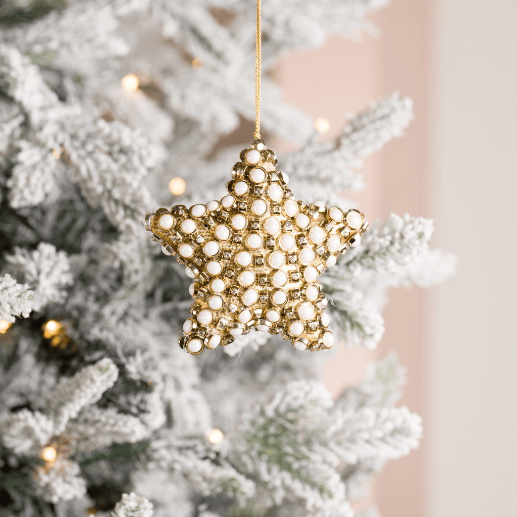 Gold Enamel Starburst Ornament