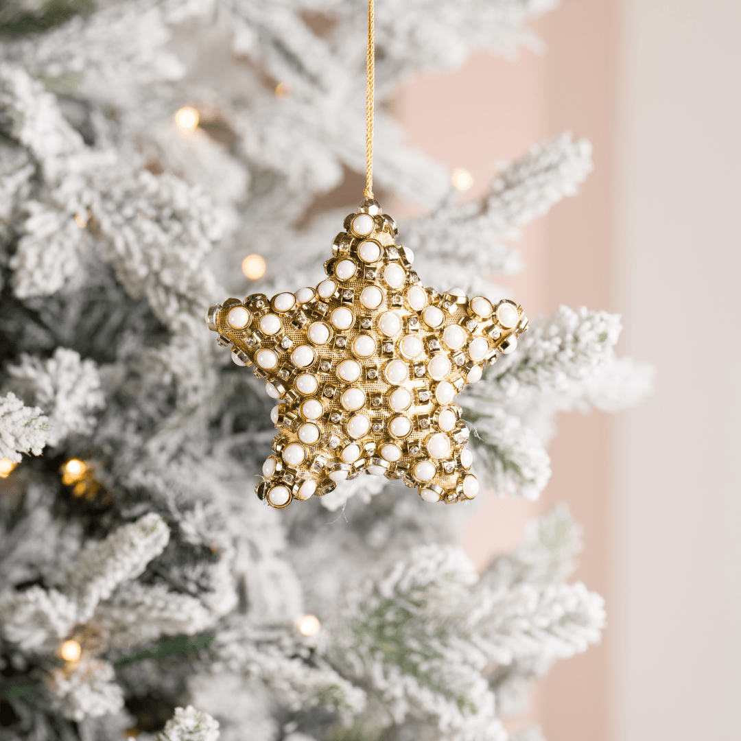 Gold Enamel Starburst Ornament