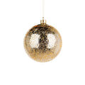 Gold Glass Ball Ornament with Sugar Beads