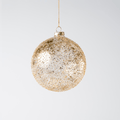 Gold Glass Clear Ball Ornament