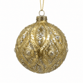 Gold Glass Ornament 4"