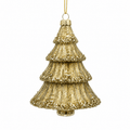 Gold Glass Tree Ornament 5"