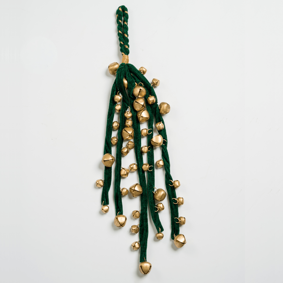 Gold & Green Jingle Bells Cluster