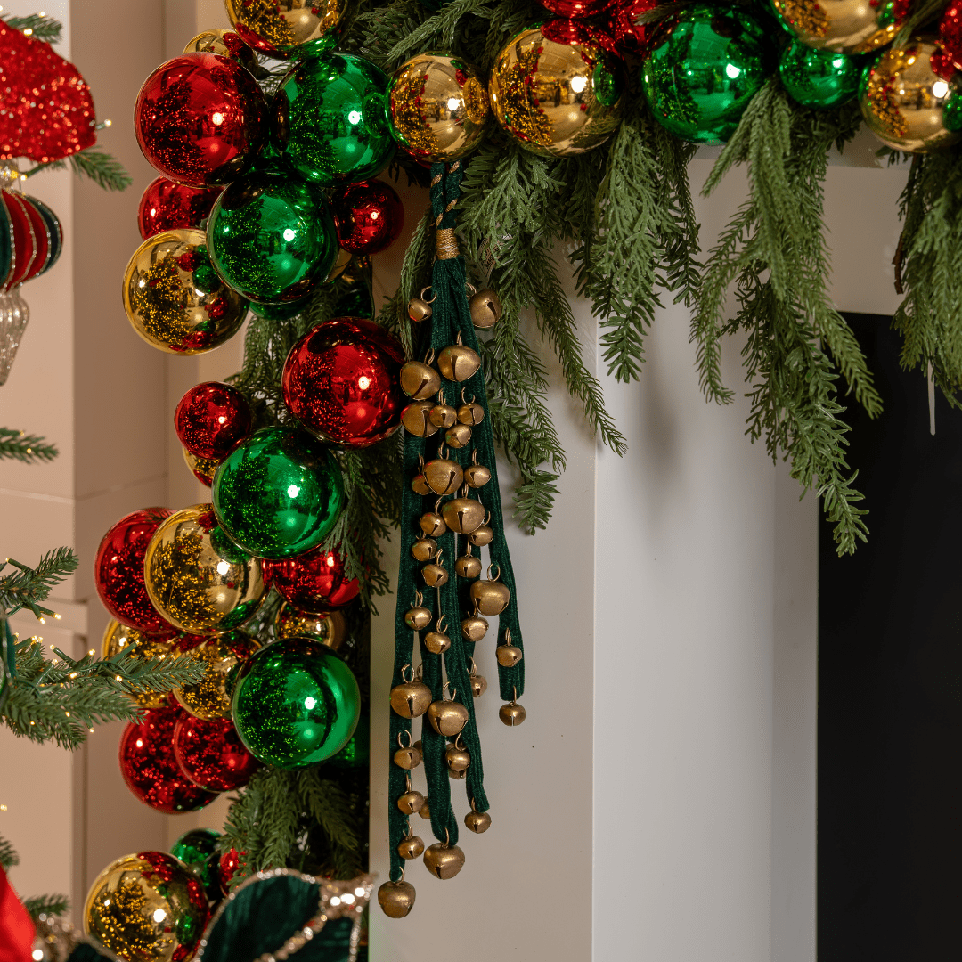 Gold & Green Jingle Bells Cluster