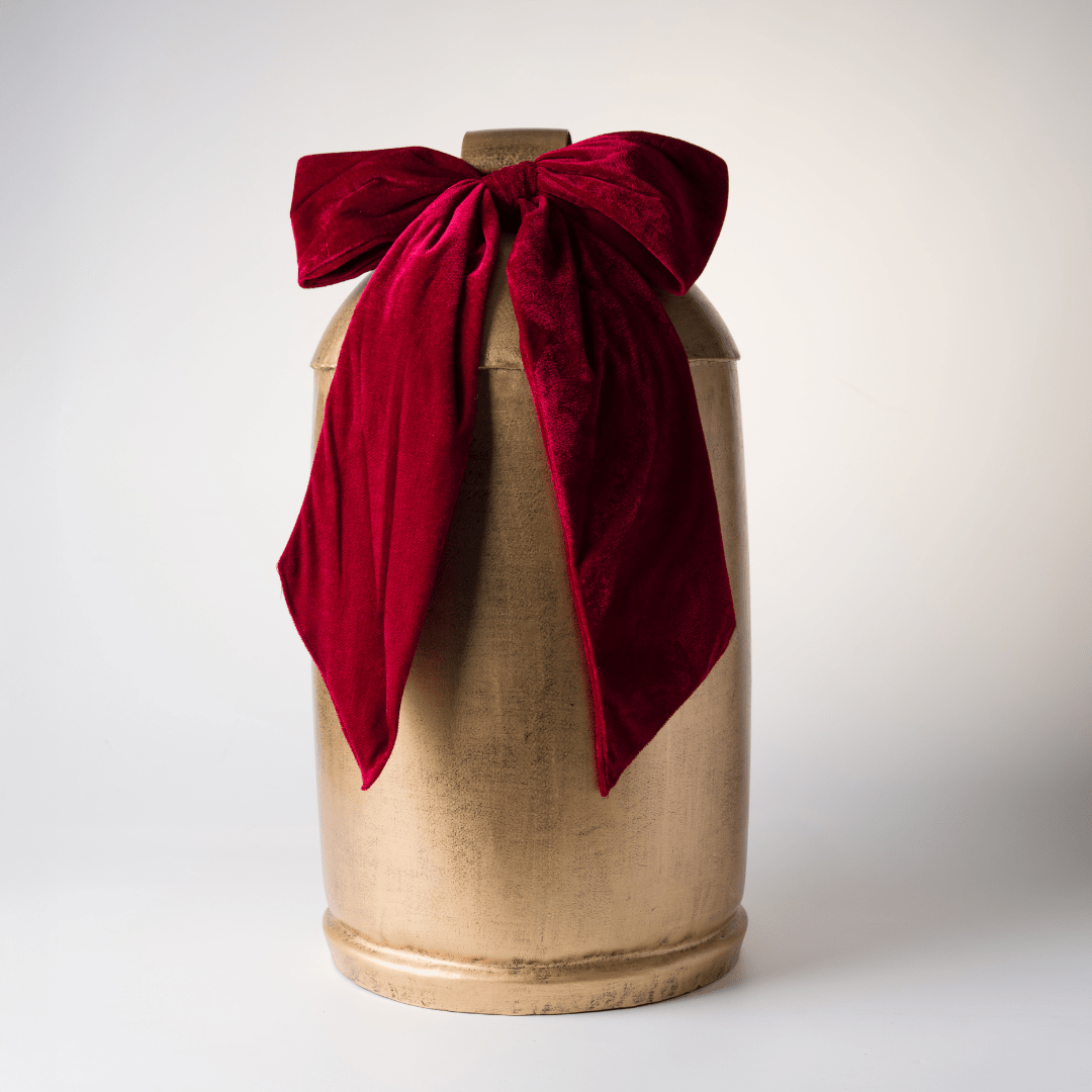 Gold Metal Bell with Bow