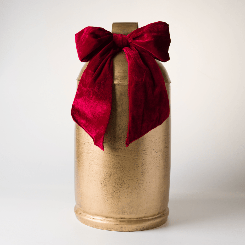 Gold Metal Bell with Bow