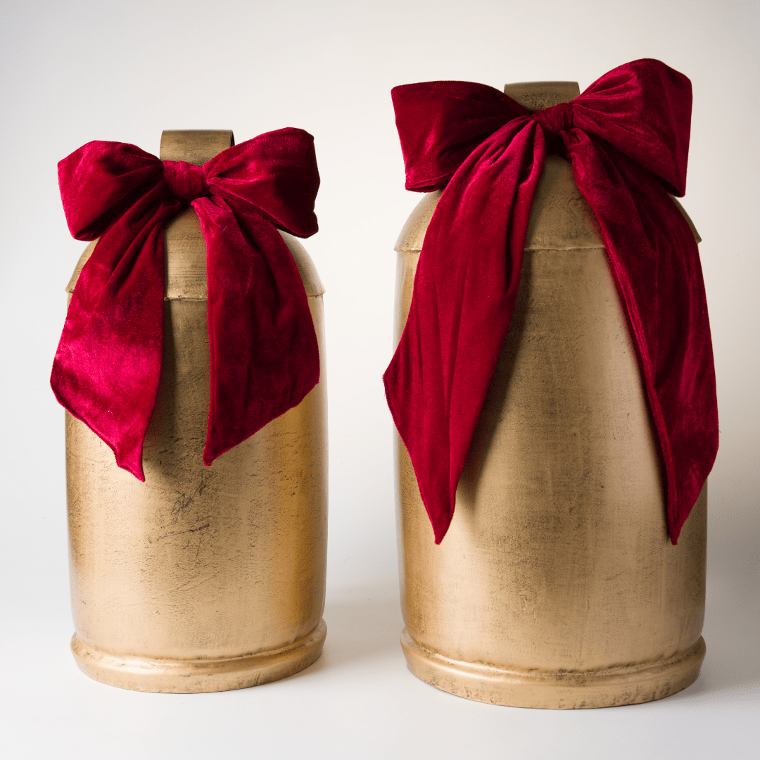 Gold Metal Bell with Bow