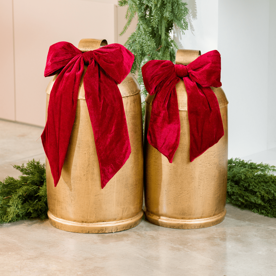 Gold Metal Bell with Bow