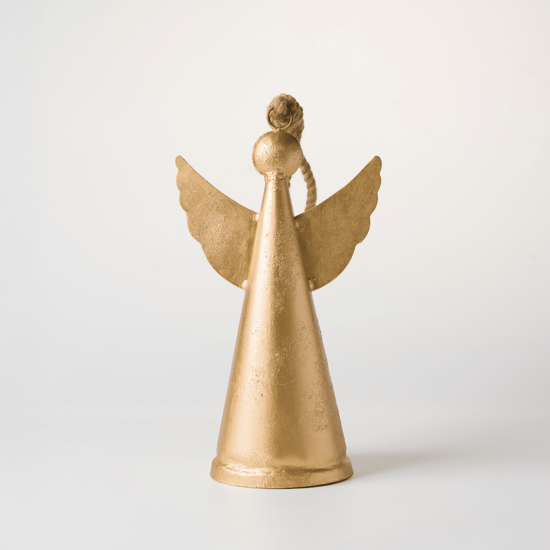 Gold & Natural Metal Angel Bell