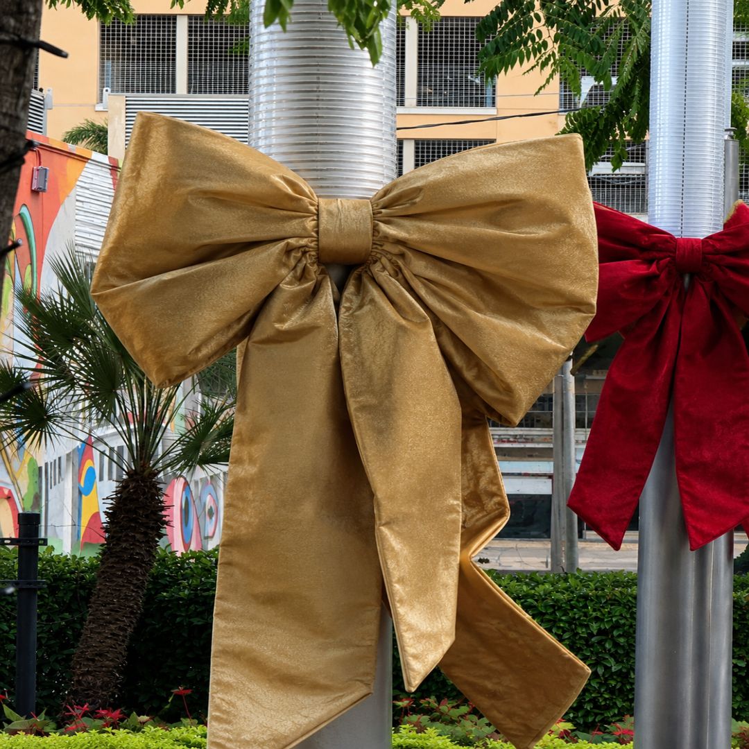 Gold Oversized Outdoor Bow