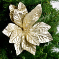 Gold Poinsettia Pick
