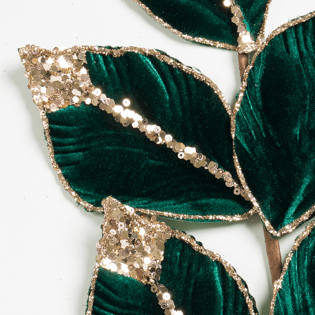Green Velvet Leaf Pick