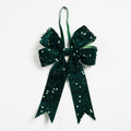 Green Velvet Sequin Ribbon Bow