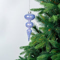 Iridescent Purple Finial Ornament with Glitter