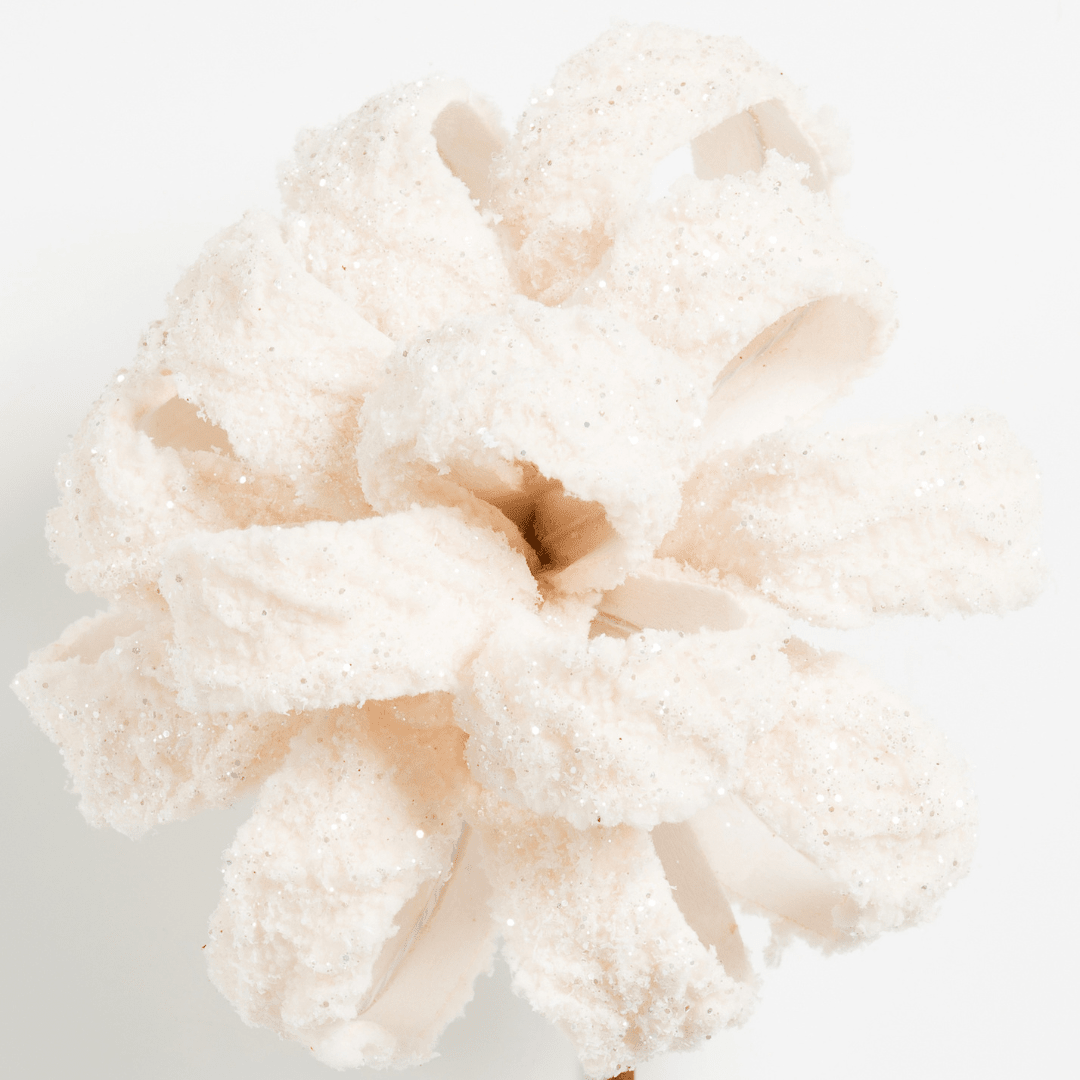 Ivory Fabric Flower Pick