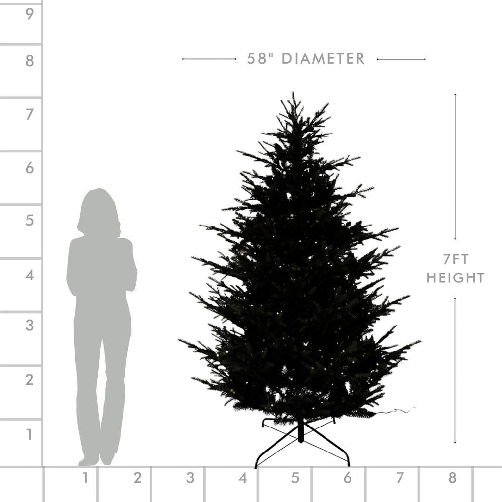 Joy By 7' Artificial Spruce Christmas Tree with 500 Warm White LED Lights