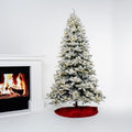 Joy By 7.5' Flocked Christmas tree with 700 Warm White LED Lights