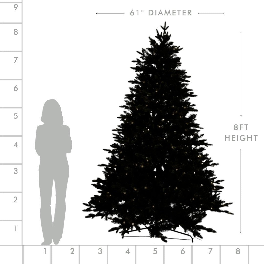 Joy By 8' Mixed Foliage Christmas Tree with 750 Warm White LED Lights