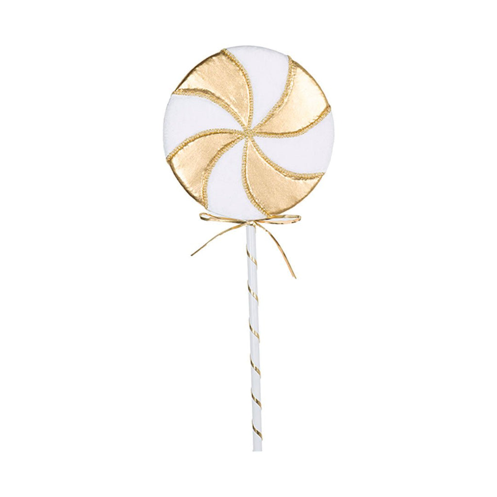 Large Gold & White Classic Lollipop Ornament