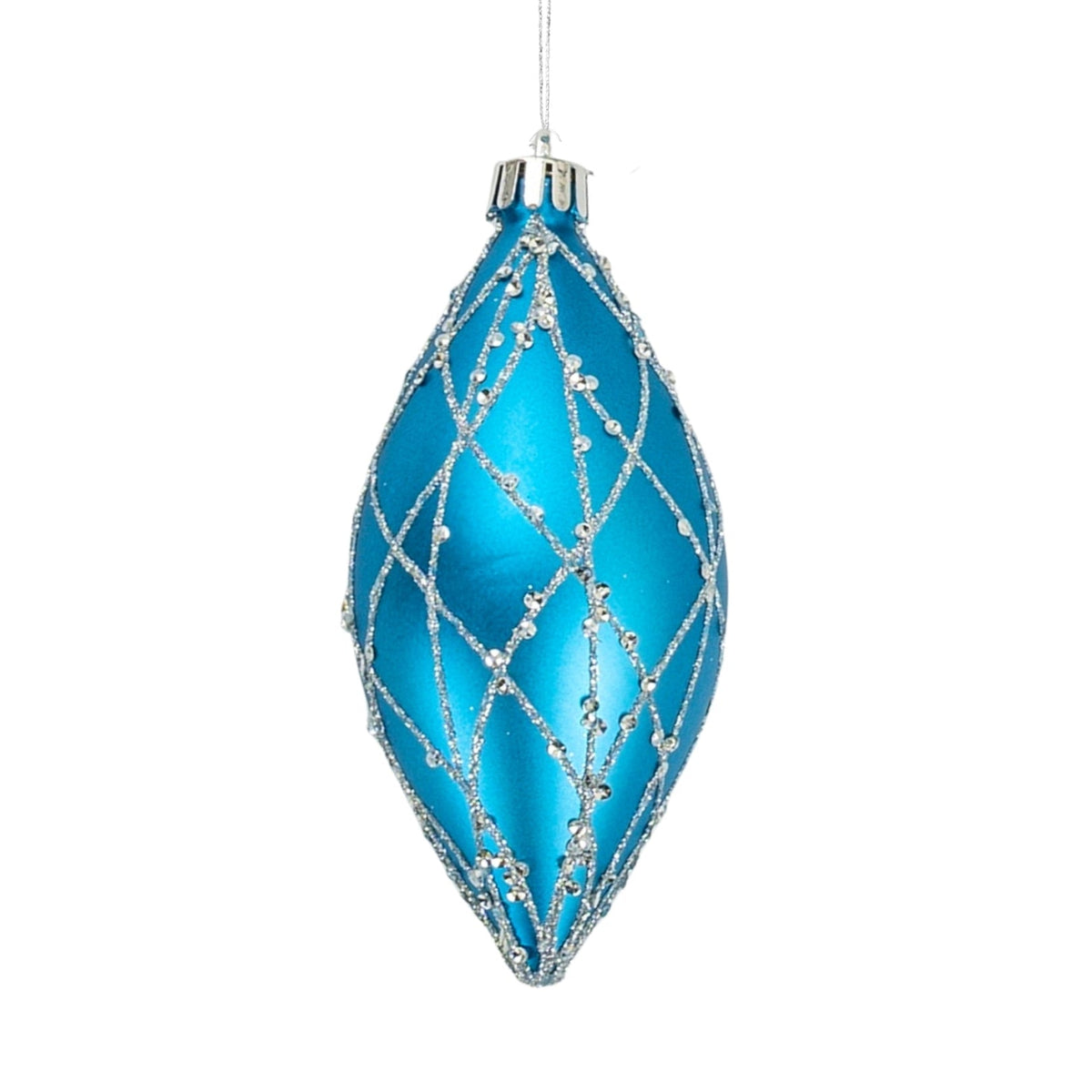 Matte Blue & Silver 5" Shuttle Ornament