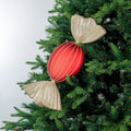 Matte Red & Champagne 18.5" Candy Ornament