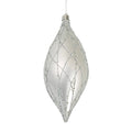 Matte Silver 7" Textured Shuttle Ornament